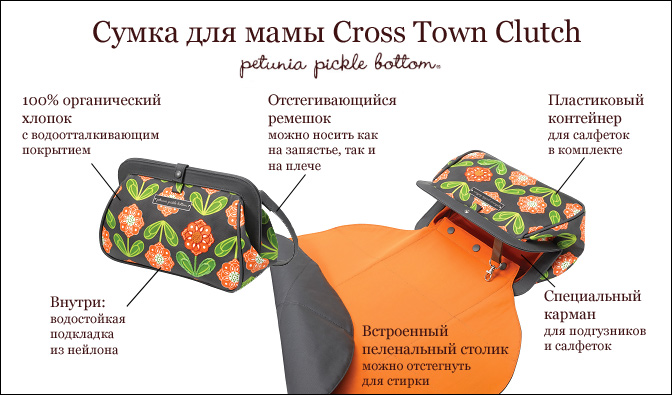 Petunia Pickle Bottom cross town clutch